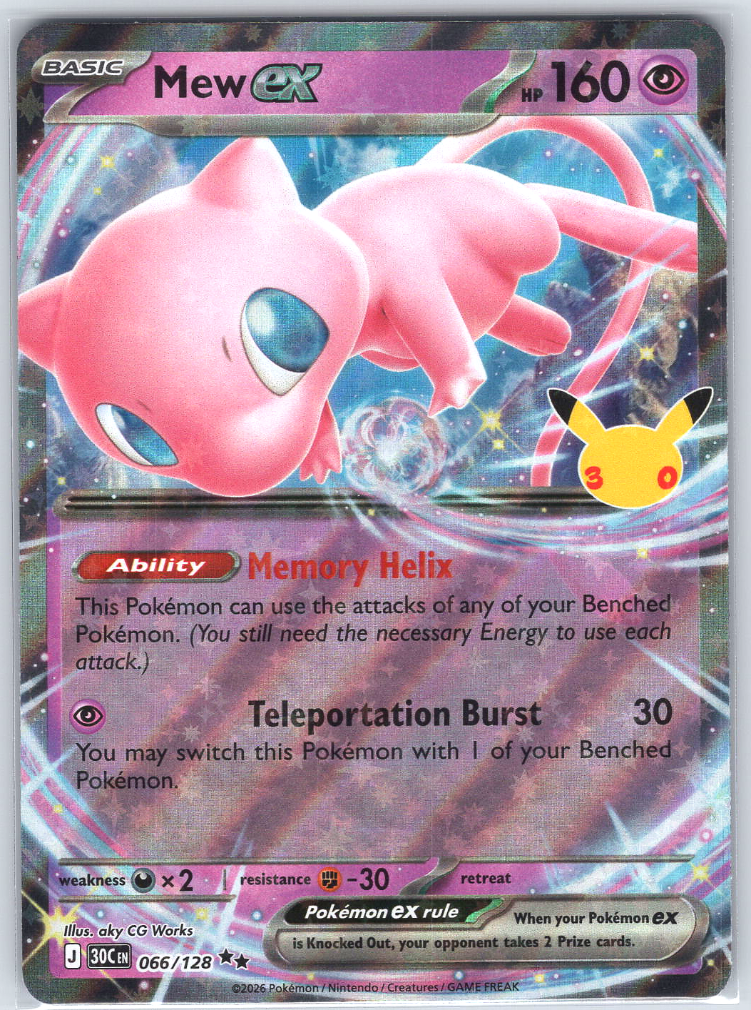 Mew ex #066/128 ME: 30th Celebration