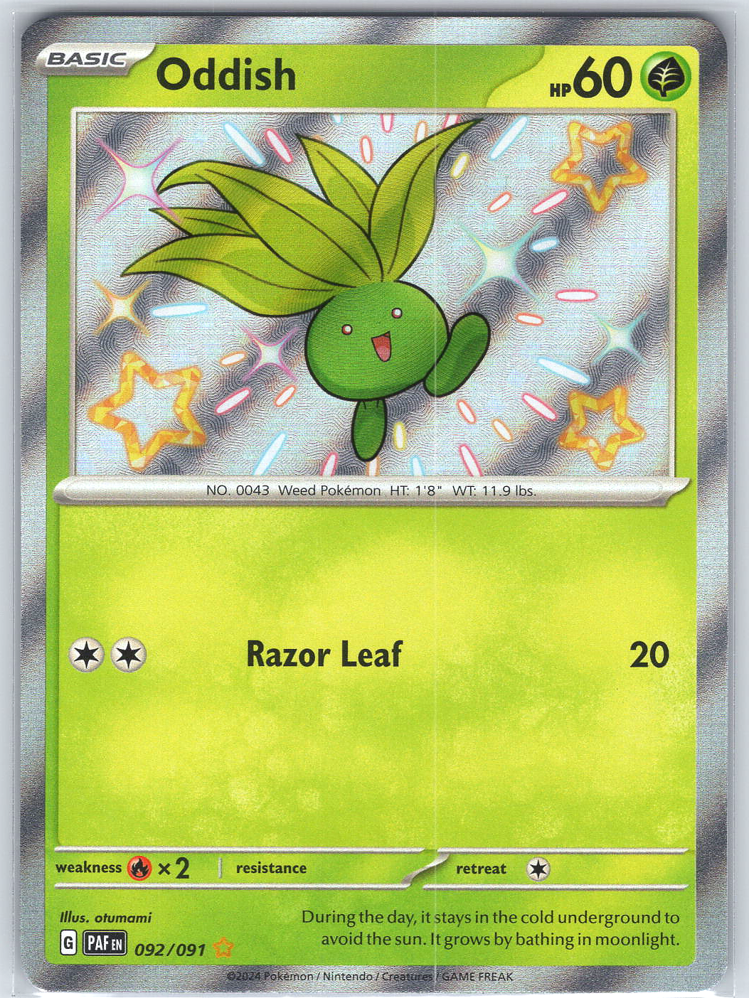 Oddish #092/091 SV: Paldean Fates
