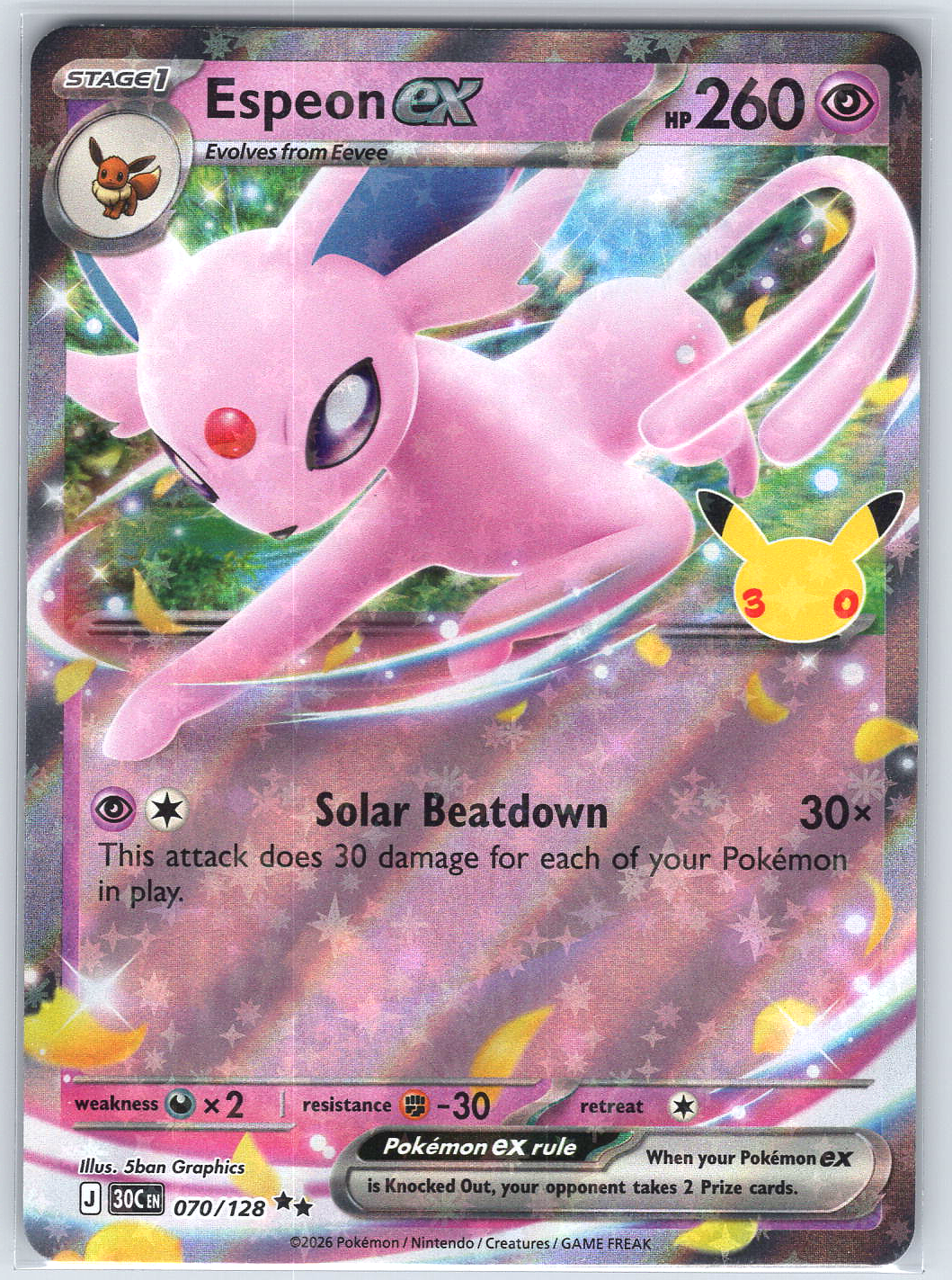 Espeon ex #070/128 ME: 30th Celebration