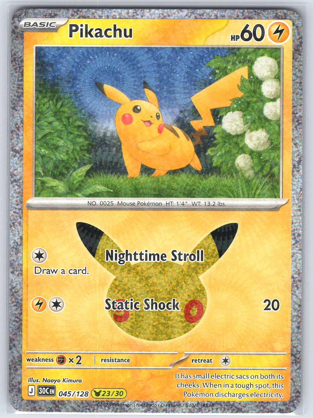 Pikachu #045/128 ME: 30th Celebration