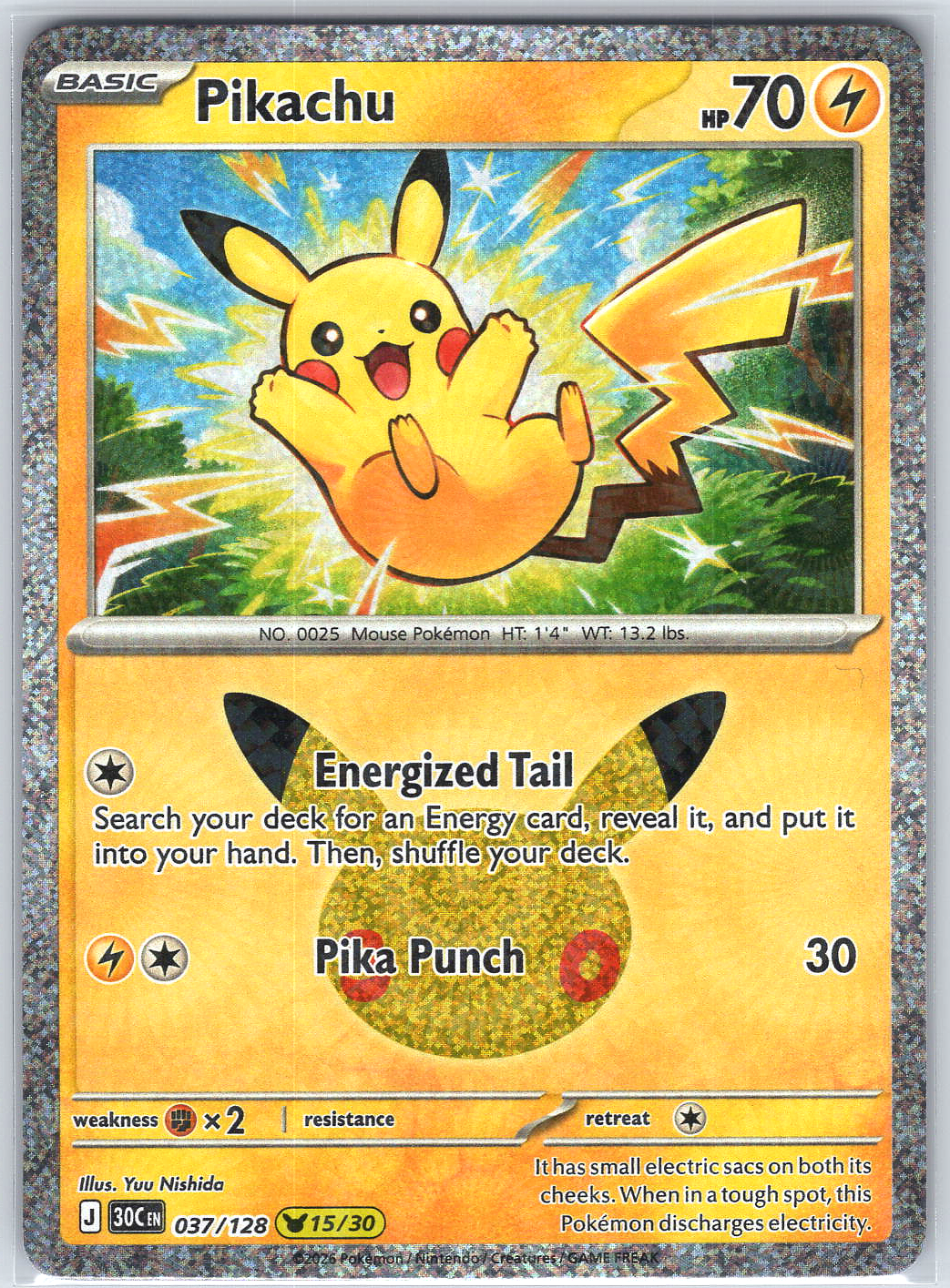 Pikachu #037/128 ME: 30th Celebration