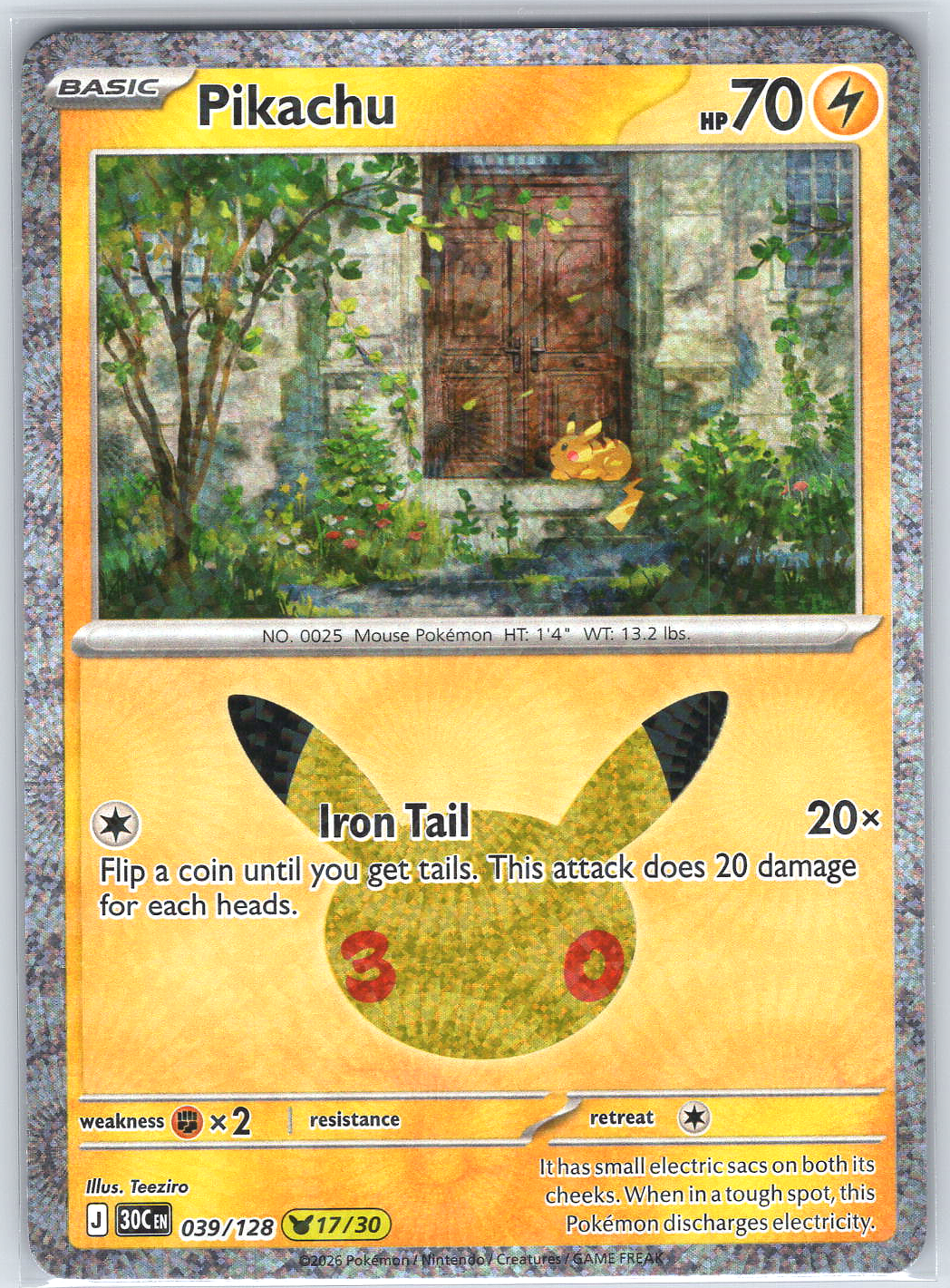 Pikachu #039/128 ME: 30th Celebration