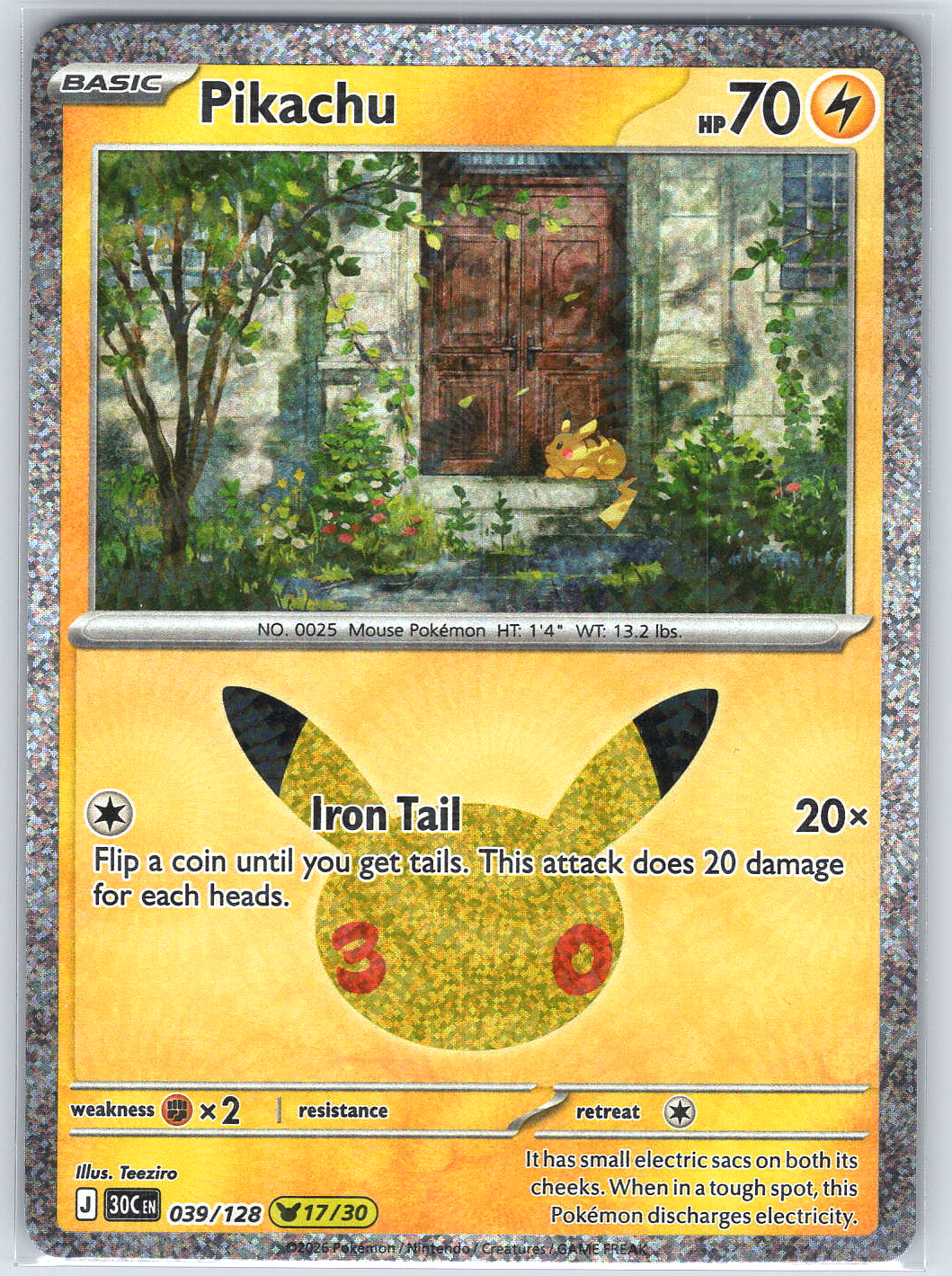Pikachu #039/128 ME: 30th Celebration