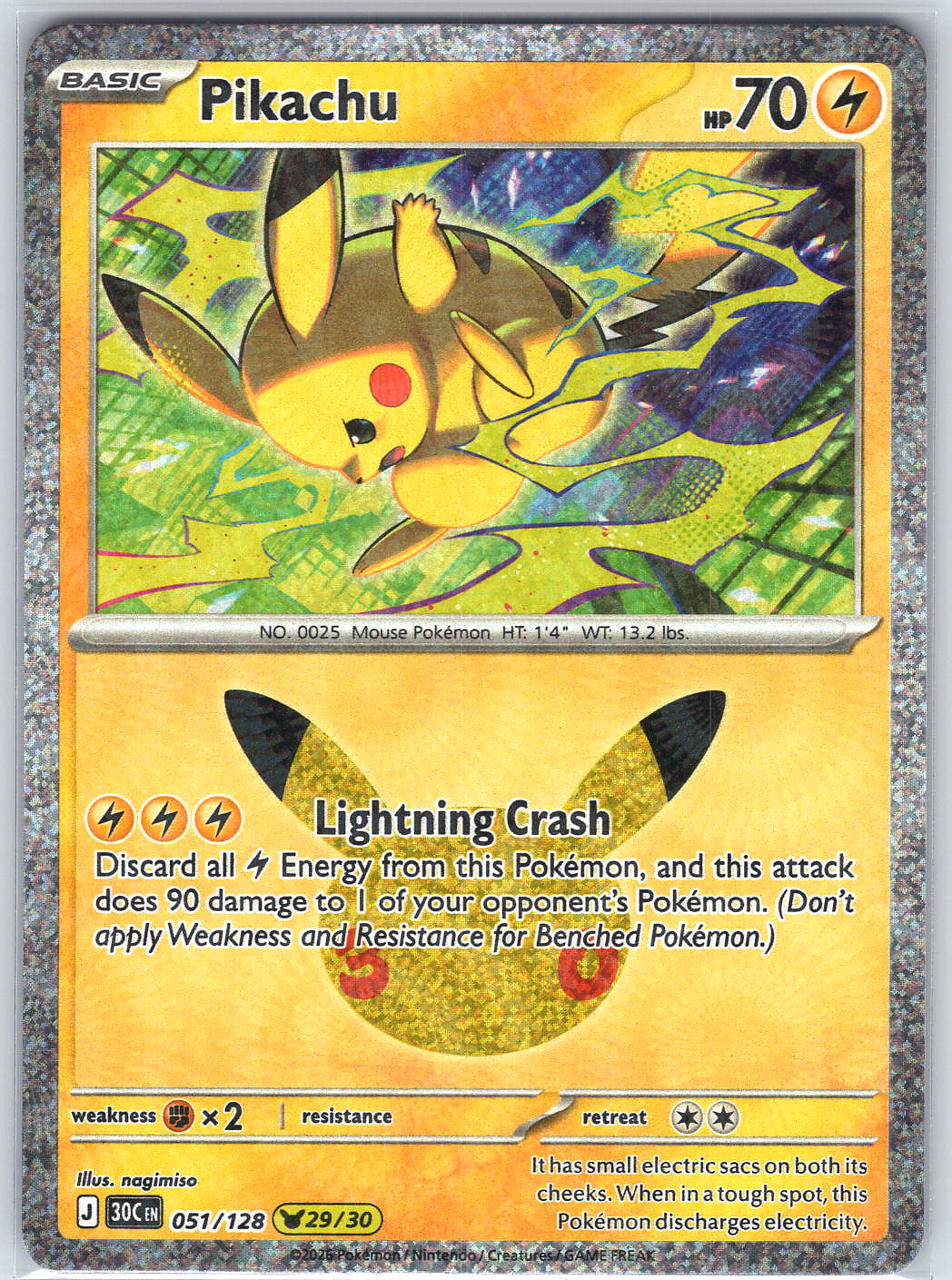 Pikachu #051/128 ME: 30th Celebration