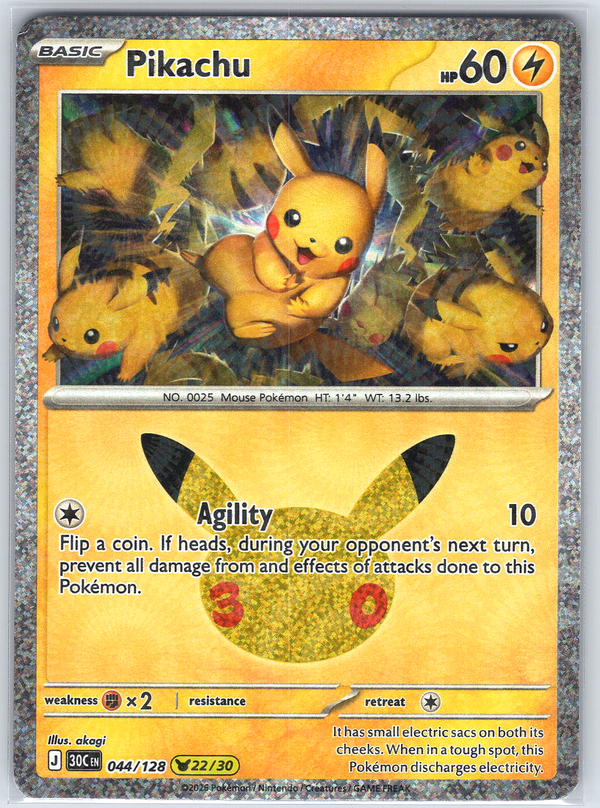 Pikachu #044/128 ME: 30th Celebration