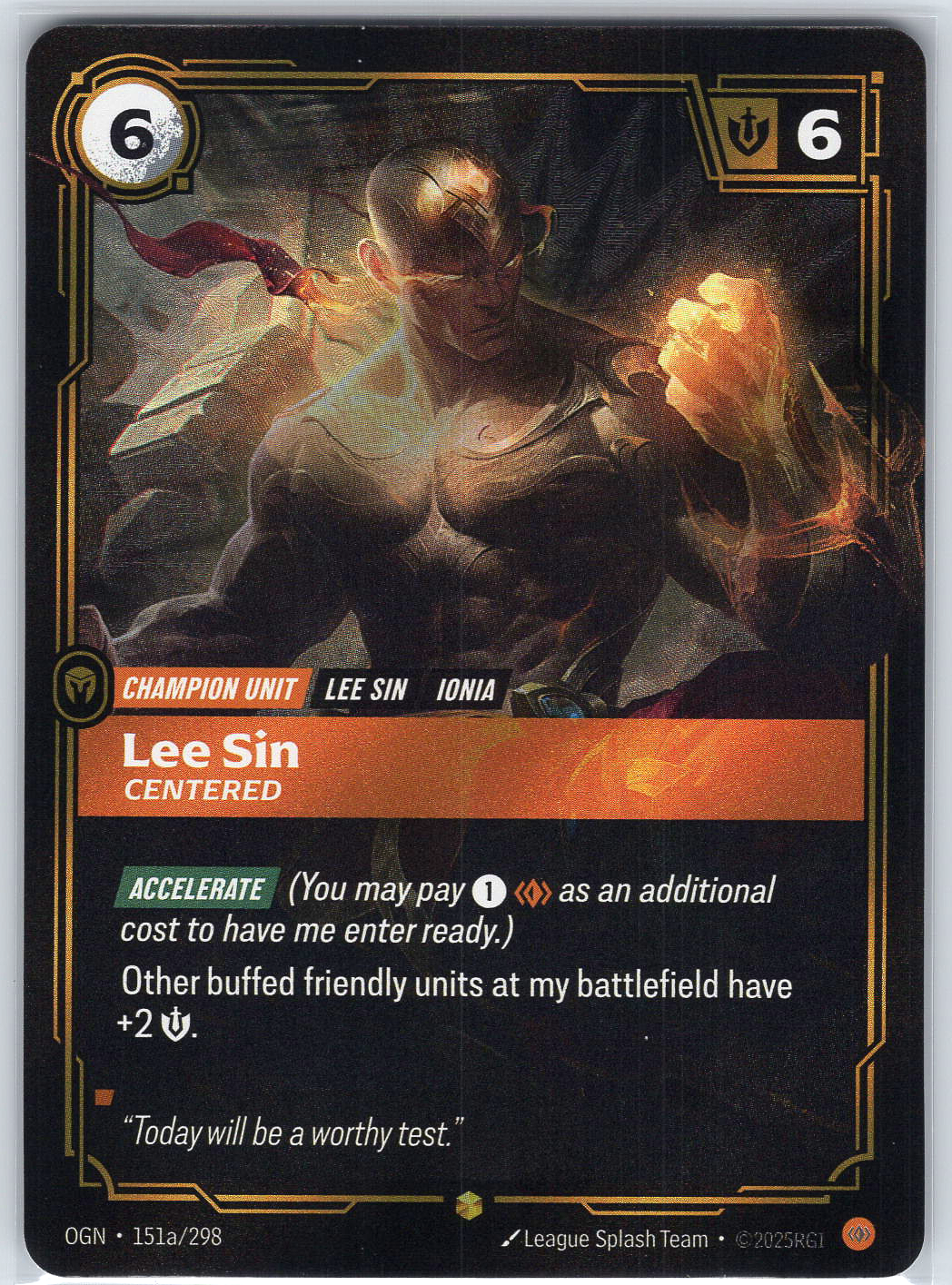 Lee Sin, Centered (Alternate Art) #151a/298 Origins