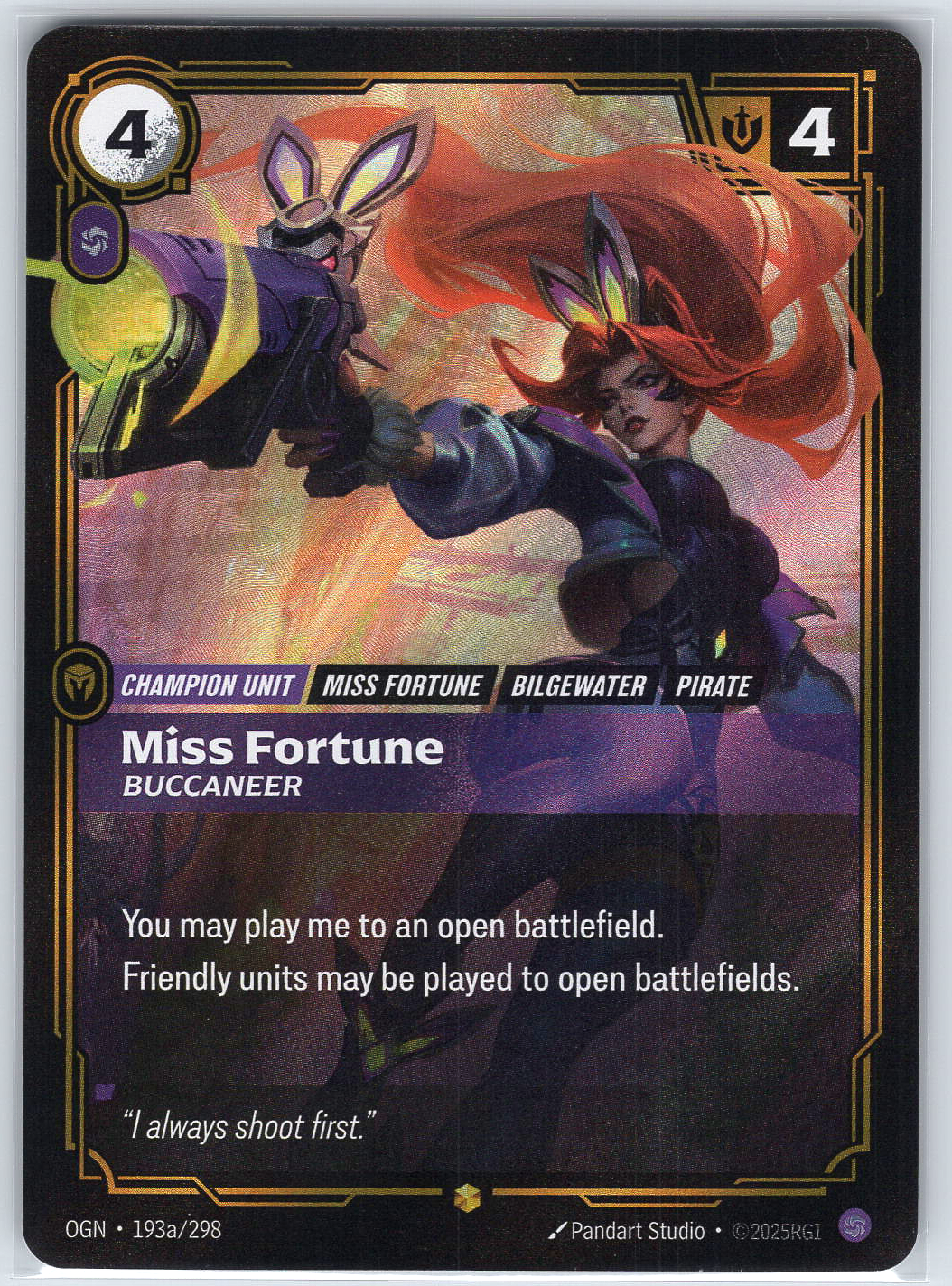 Miss Fortune, Buccaneer (Alternate Art) #193a/298 Origins