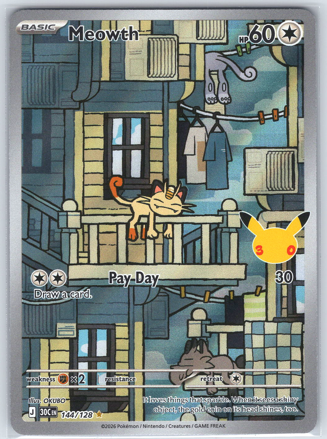 Meowth #144/128 ME: 30th Celebration