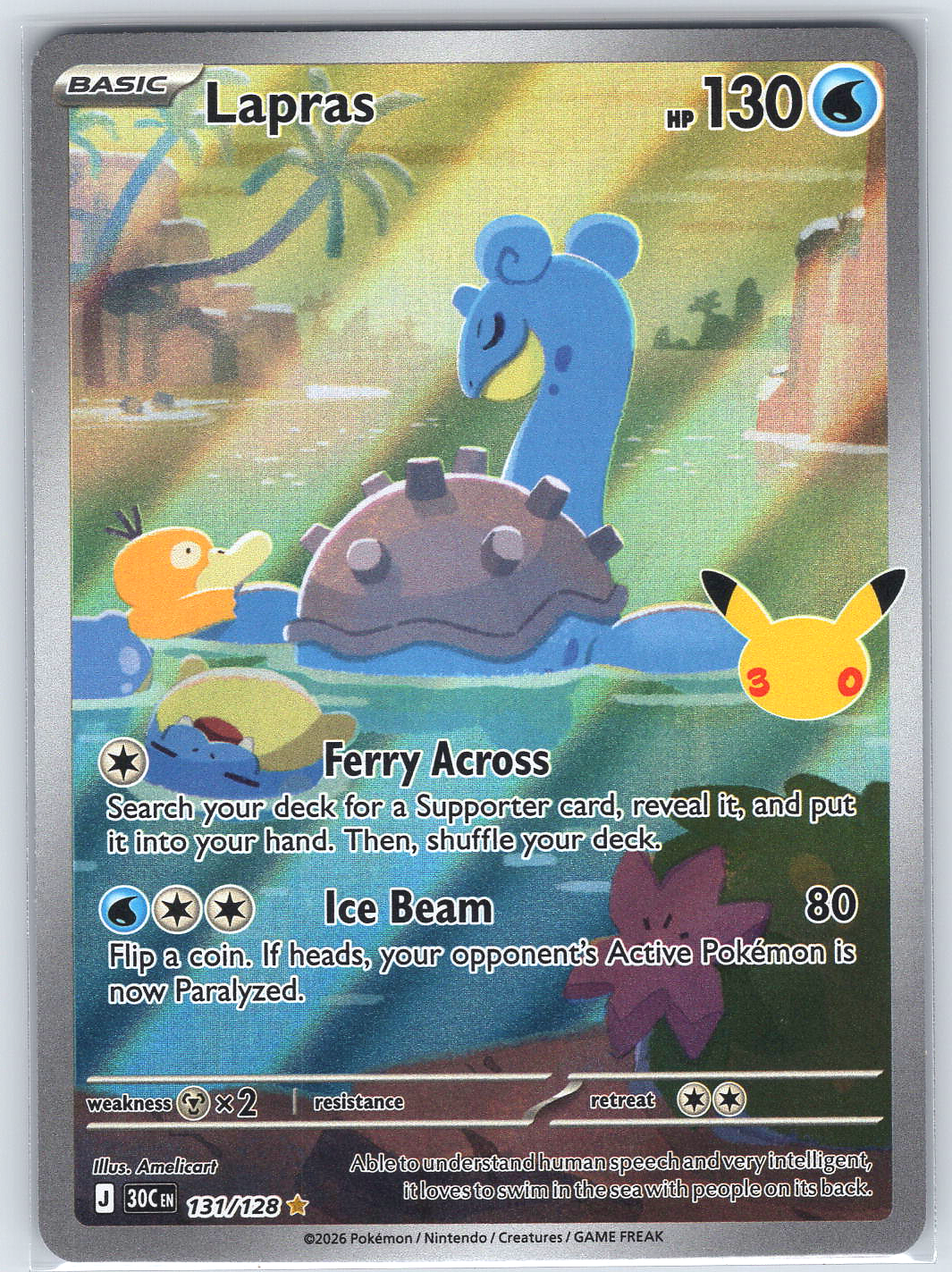 Lapras #131/128 ME: 30th Celebration
