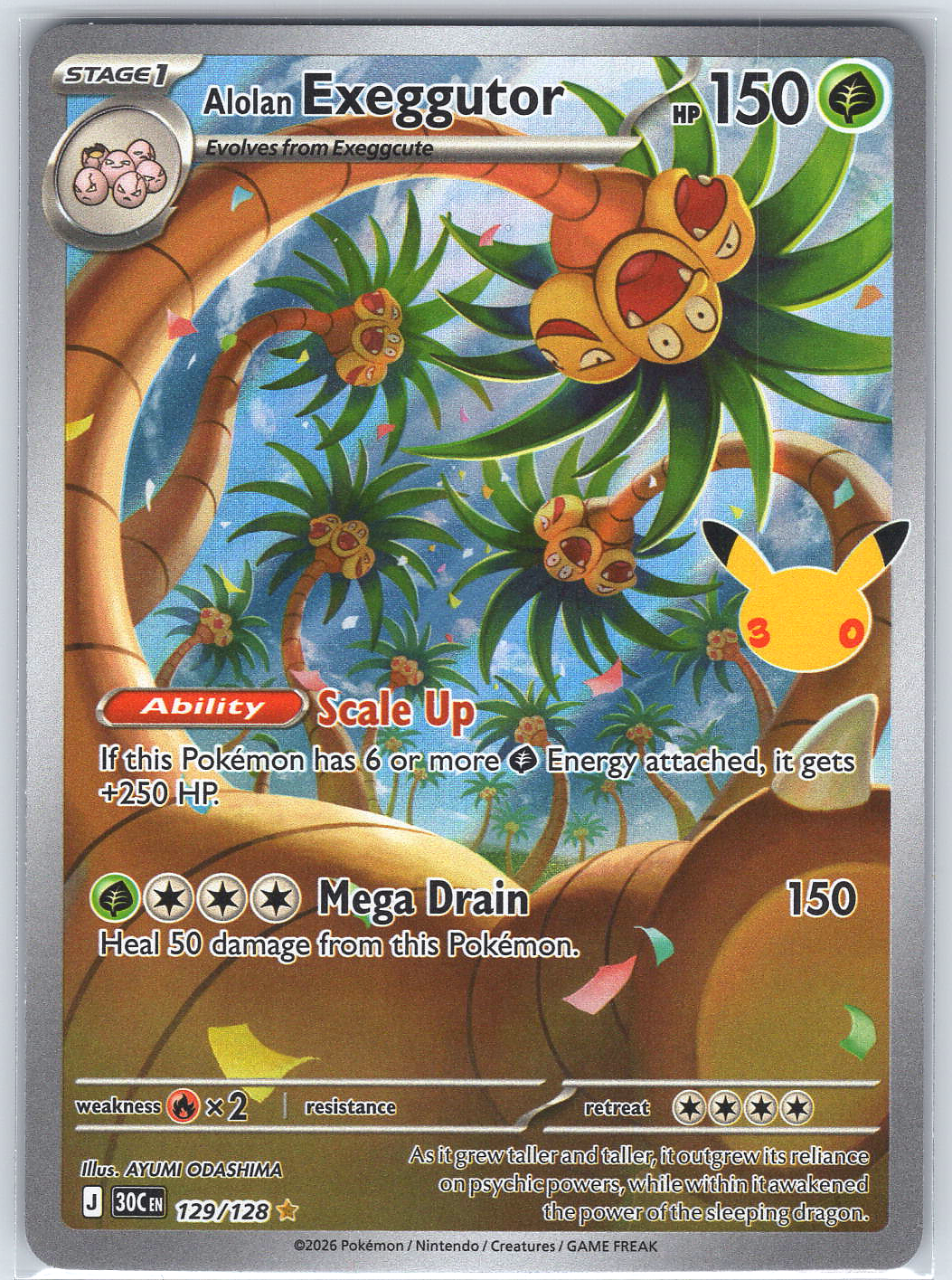 Alolan Exeggutor #129/128 ME: 30th Celebration