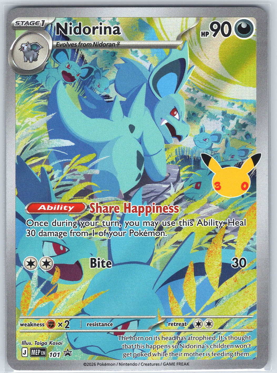 Nidorina - 101 (30th Celebration) #101 ME: Mega Evolution Promo