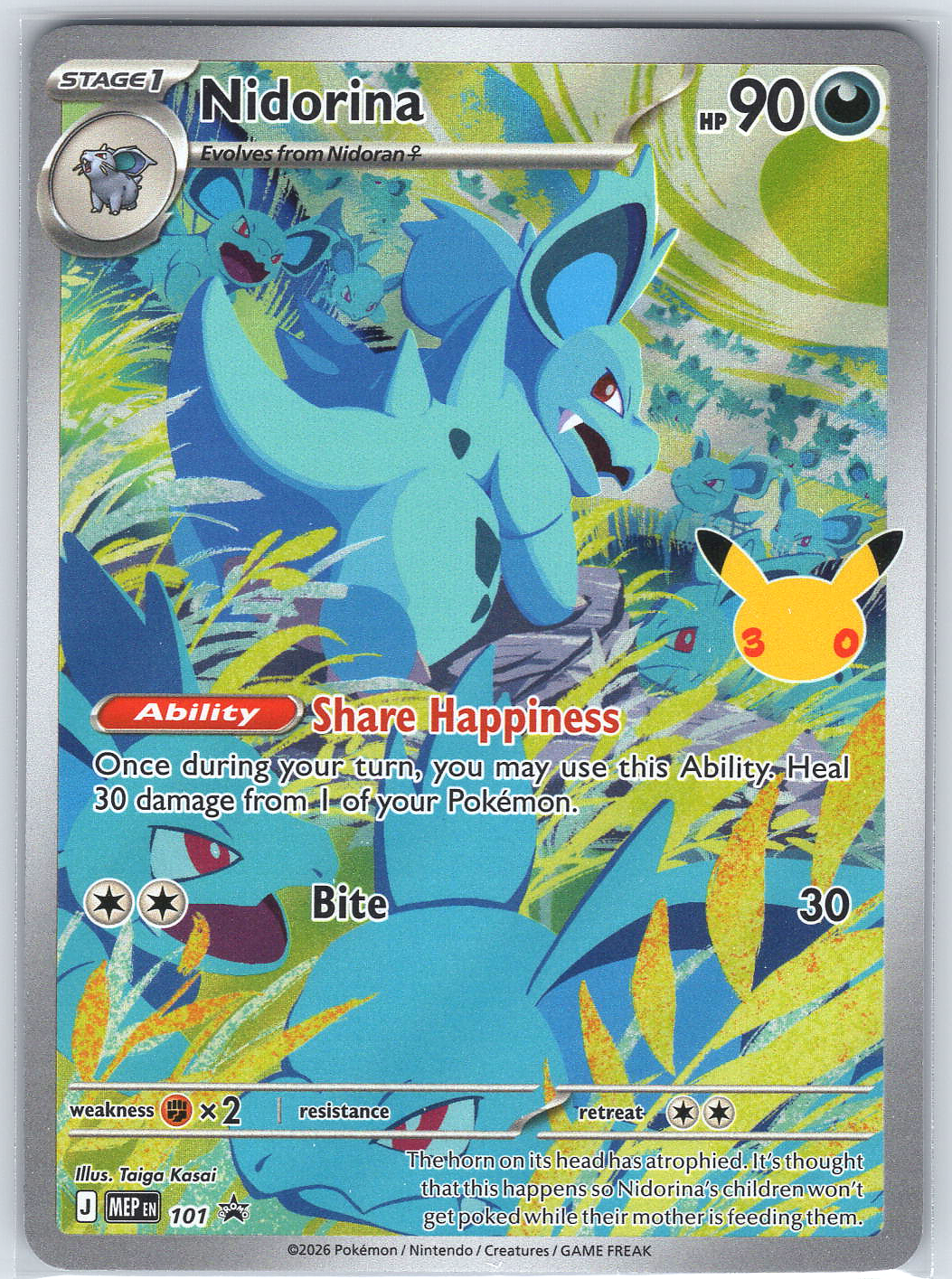 Nidorina - 101 (30th Celebration) #101 ME: Mega Evolution Promo