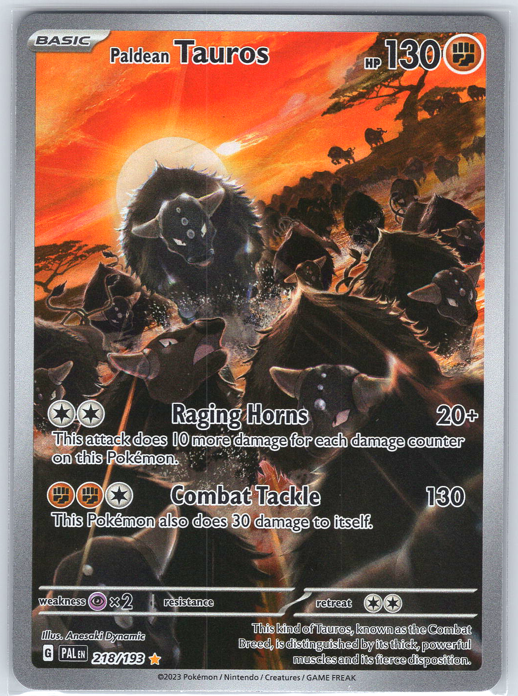 Paldean Tauros #218/193 SV02: Paldea Evolved