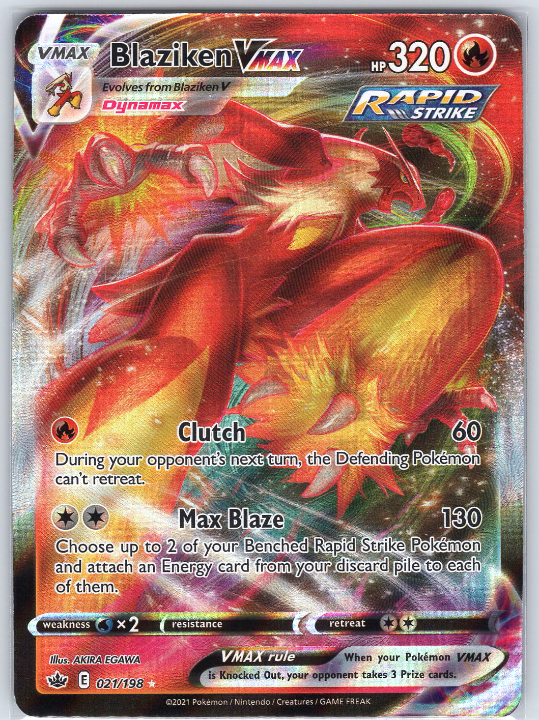 Blaziken VMAX #021/198 SWSH06: Chilling Reign