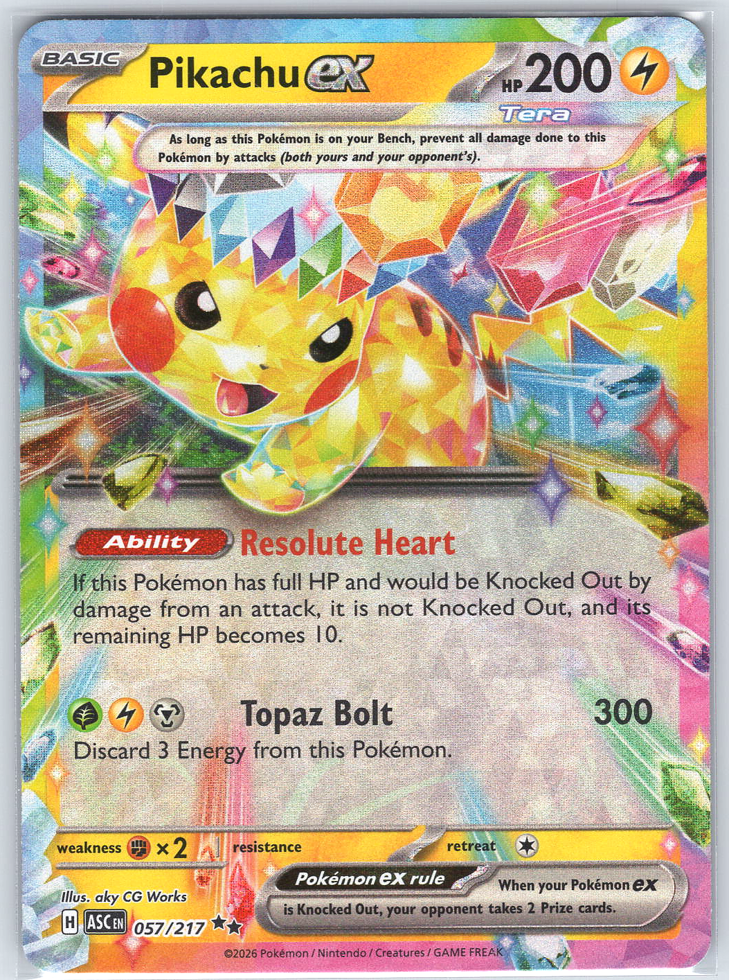 Pikachu ex #057/217 ME: Ascended Heroes