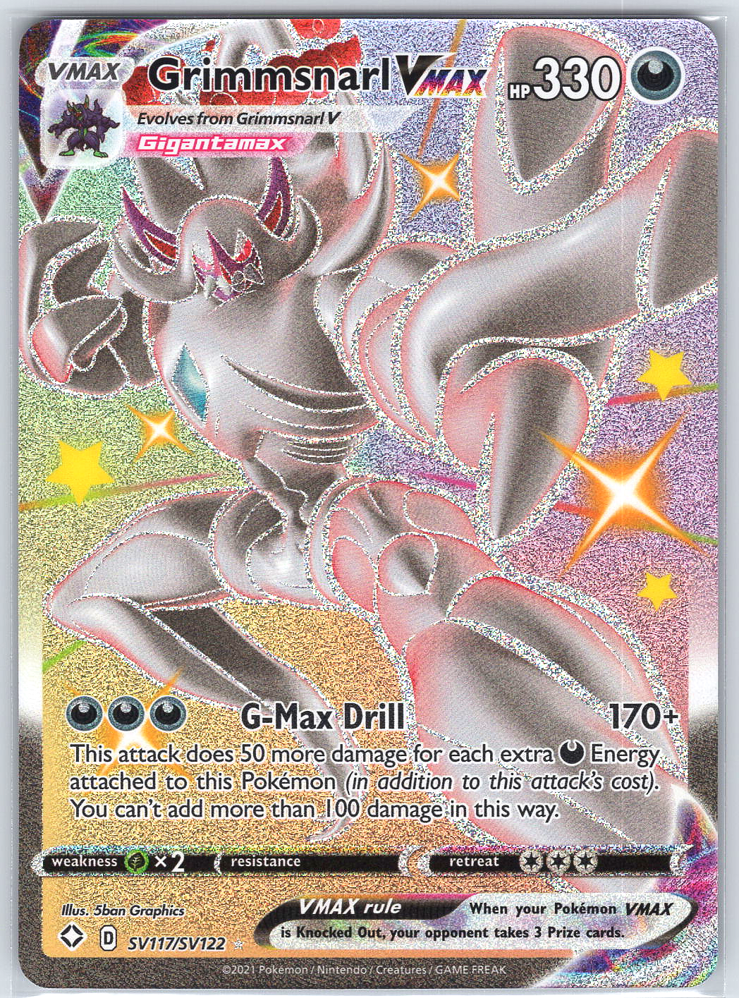 Grimmsnarl VMAX #SV117/SV122 Shining Fates: Shiny Vault