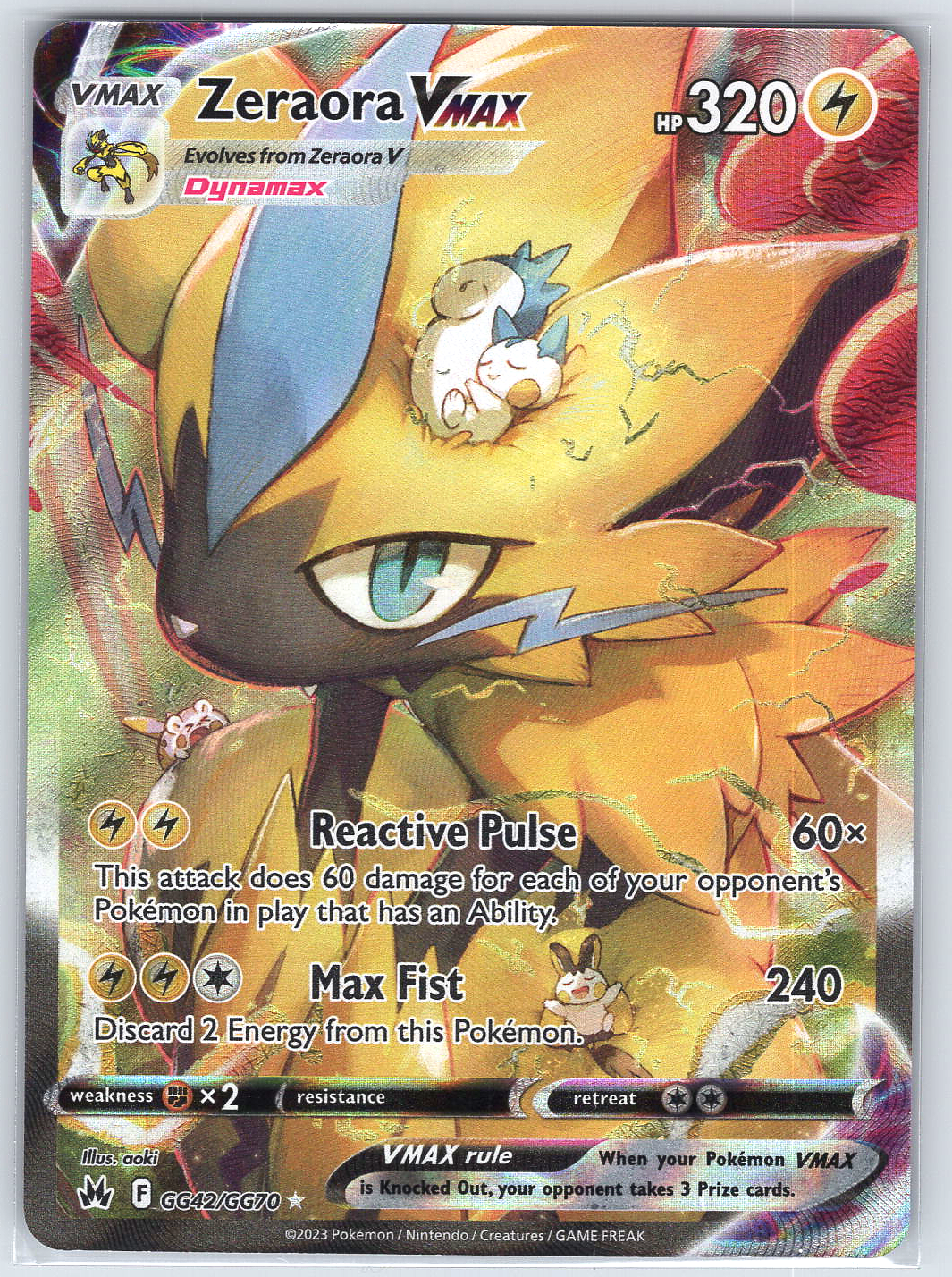 Zeraora VMAX #GG42/GG70 SWSH: Crown Zenith: Galarian Gallery