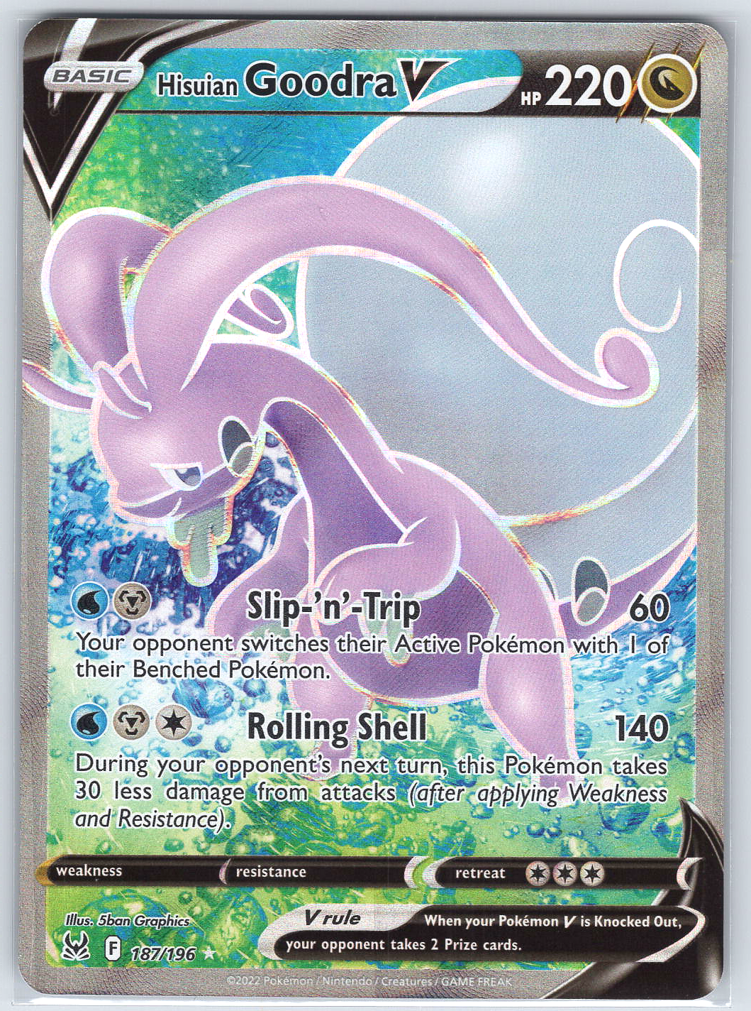Hisuian Goodra V (Full Art) #187/196 SWSH11: Lost Origin