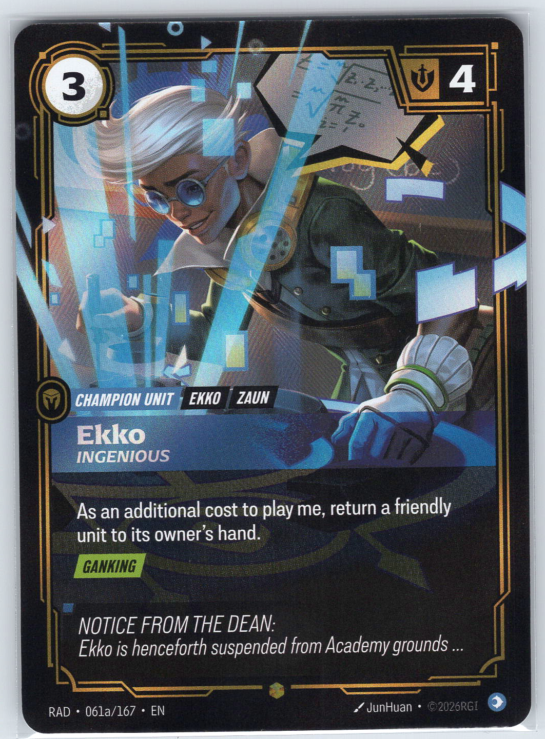 Ekko, Ingenious (Alternate Art) #061a/167 Radiance