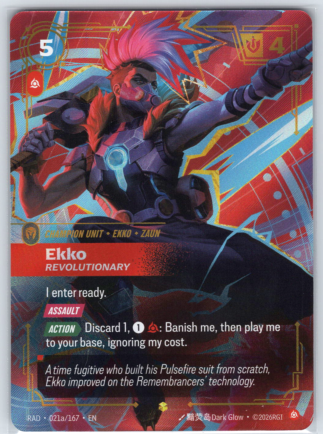 Ekko, Revolutionary (Alternate Art) #021a/167 Radiance