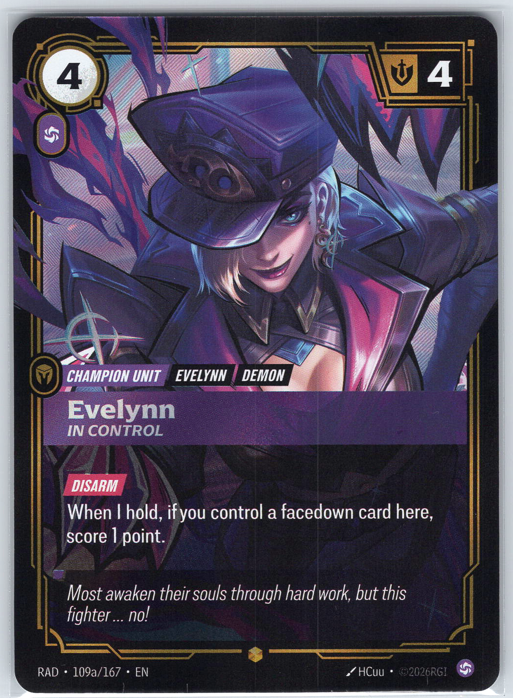 Evelynn, In Control (Alternate Art) #109a/167 Radiance