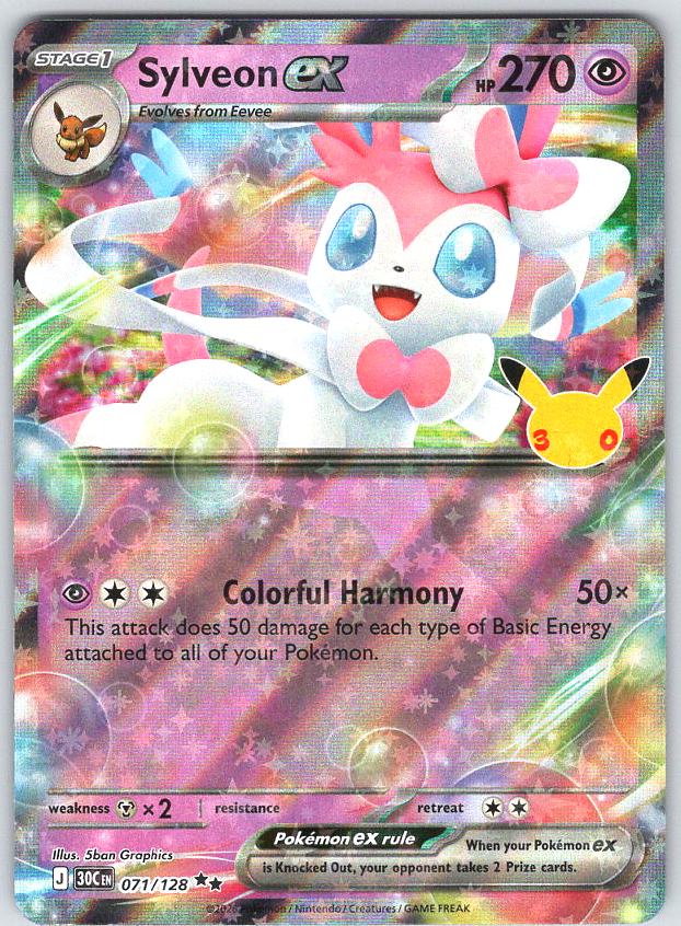 Sylveon ex #071/128 ME: 30th Celebration