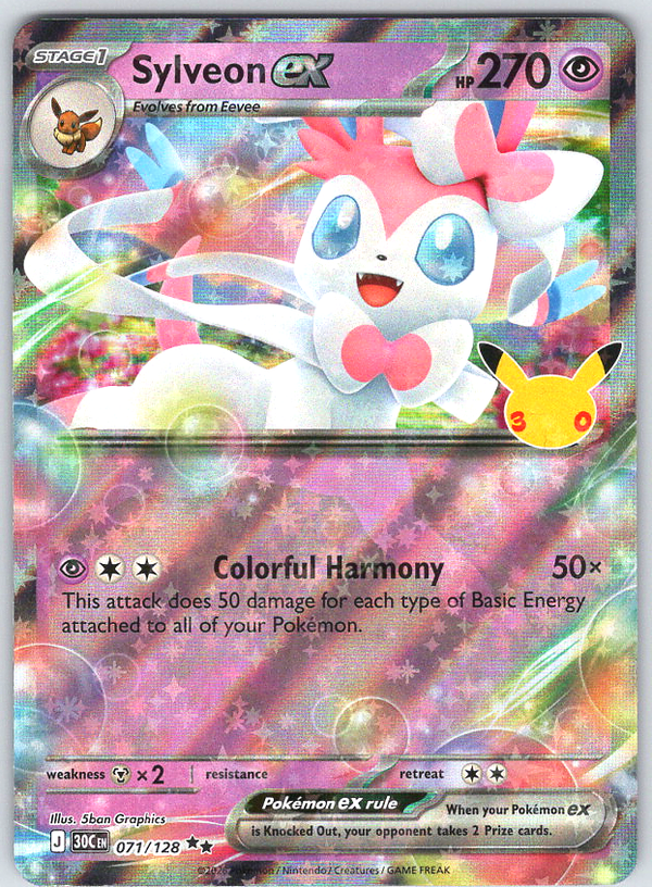 Sylveon ex #071/128 ME: 30th Celebration