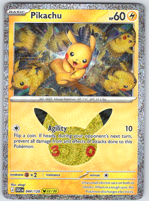 Pikachu #044/128 ME: 30th Celebration