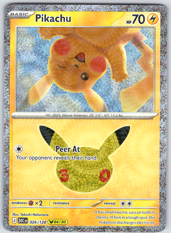 Pikachu #026/128 ME: 30th Celebration