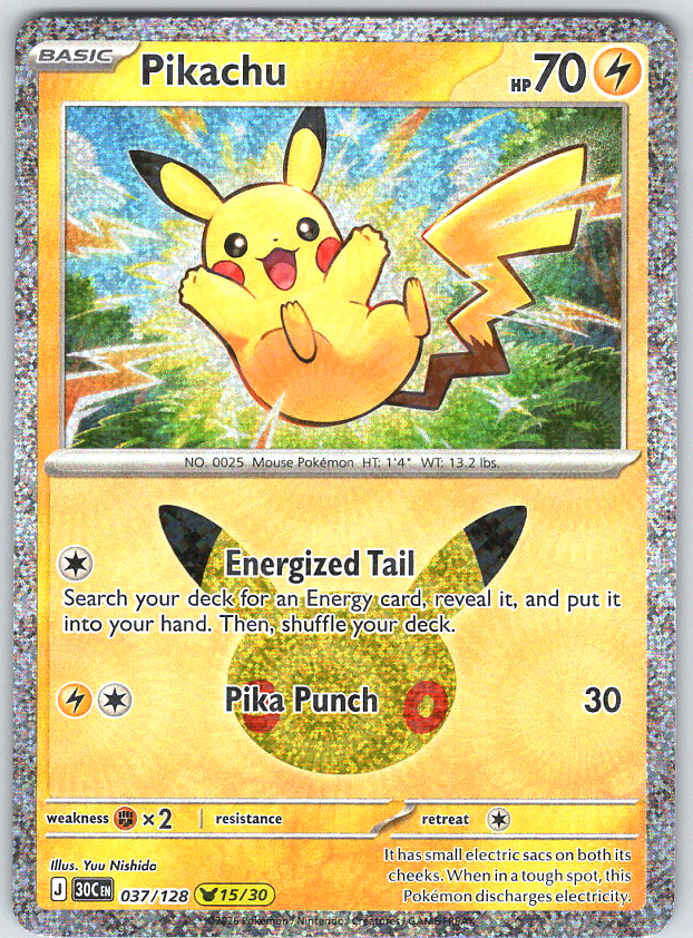 Pikachu #037/128 ME: 30th Celebration