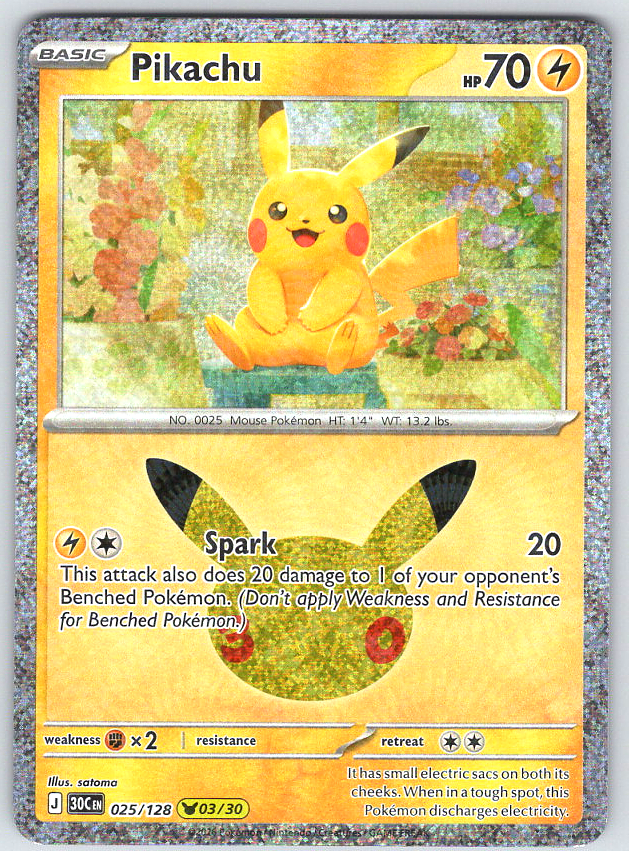 Pikachu #025/128 ME: 30th Celebration