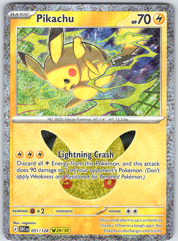Pikachu #051/128 ME: 30th Celebration