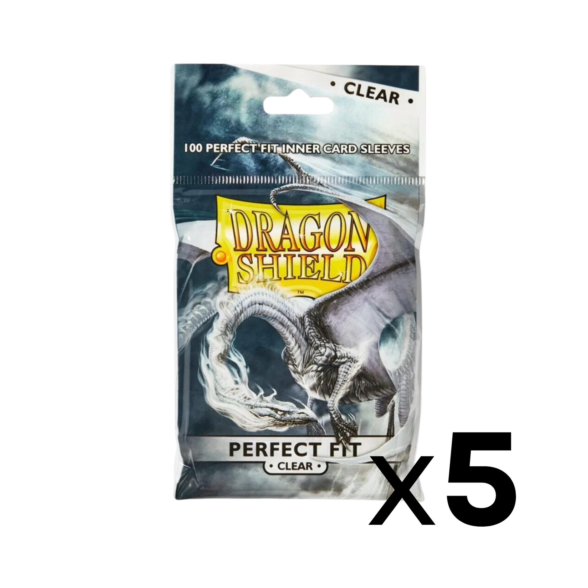 x5 Dragon Shield: Perfect Fit: Clear (100pcs)