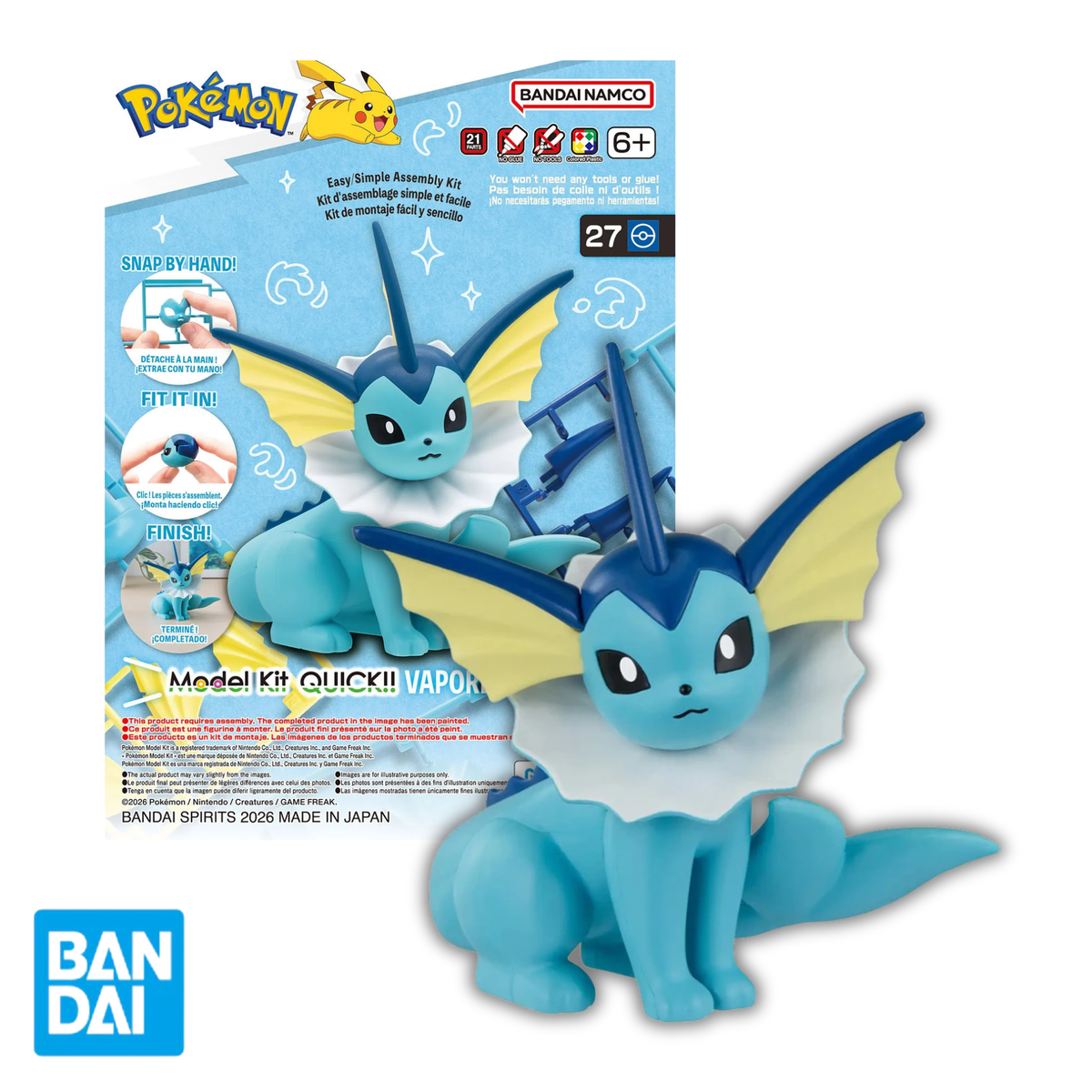 Pokémon: Model Kit Quick: Vaporeon