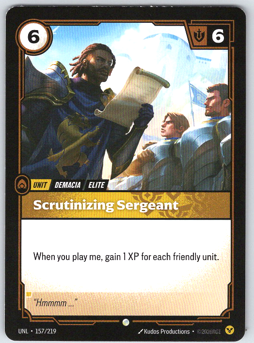 Scrutinizing Sergeant #157/219