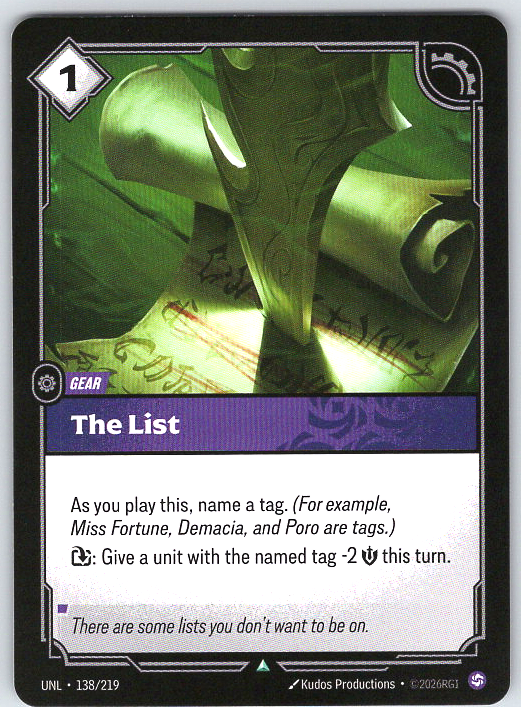 The List #138/219