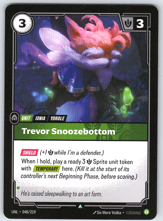 Trevor Snoozebottom #048/219
