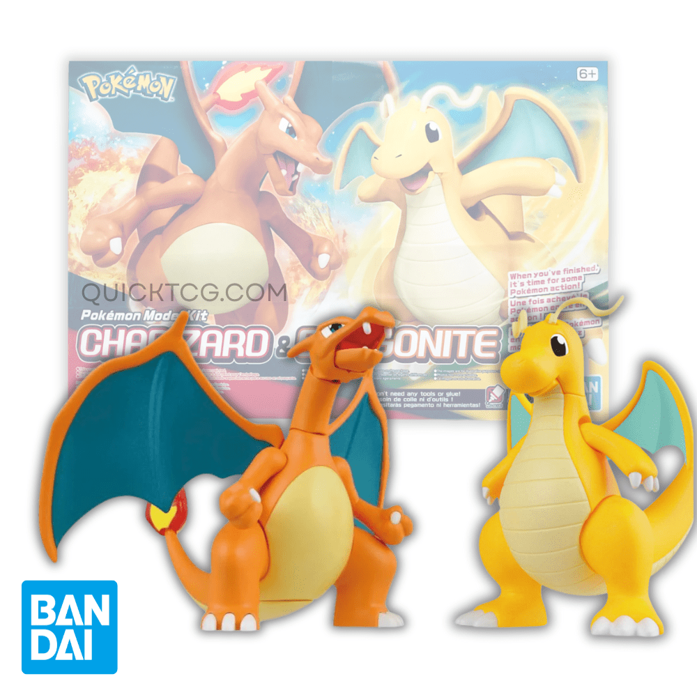 Charizard Model Kit Shop: Bandai Model Kit: Charizard & Dragonite – QuickTCG LLC