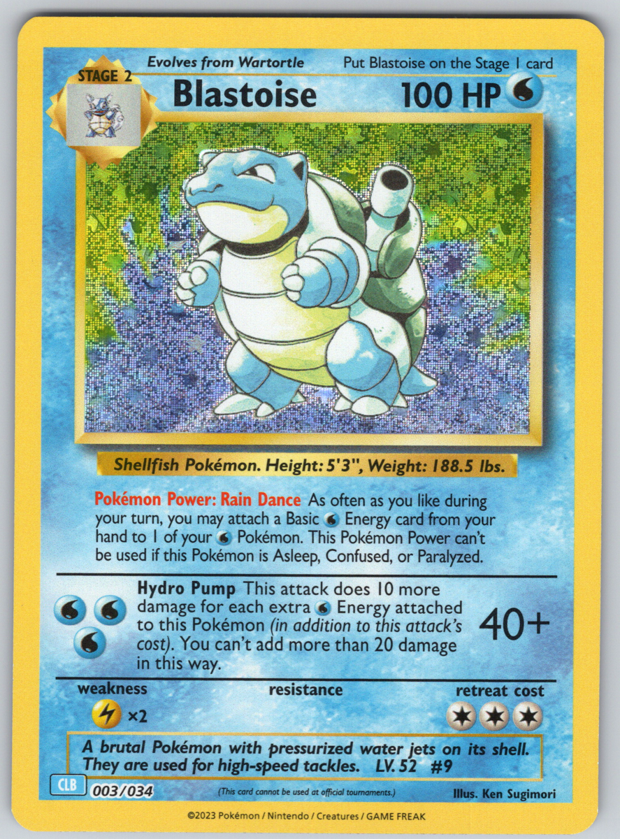 Blastoise 003 CLB - QuickTCG LLC