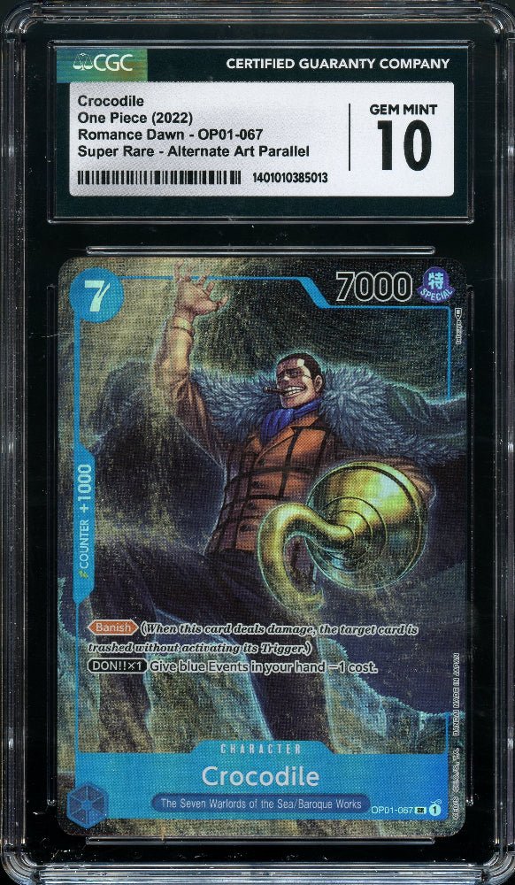 CGC 10 | ENG Crocodile Alternate Art OP01 - 067 - QuickTCG LLC