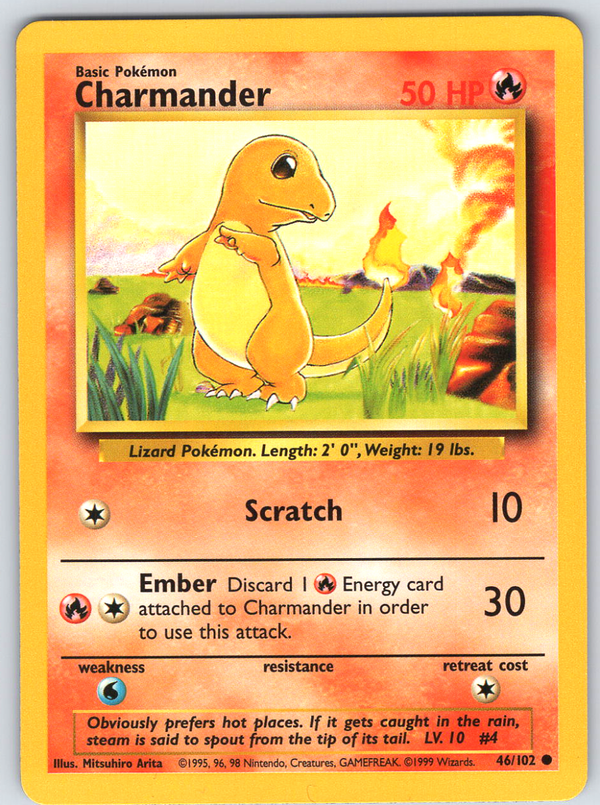 Charmander 46 Base Set Unlimited - QuickTCG LLC