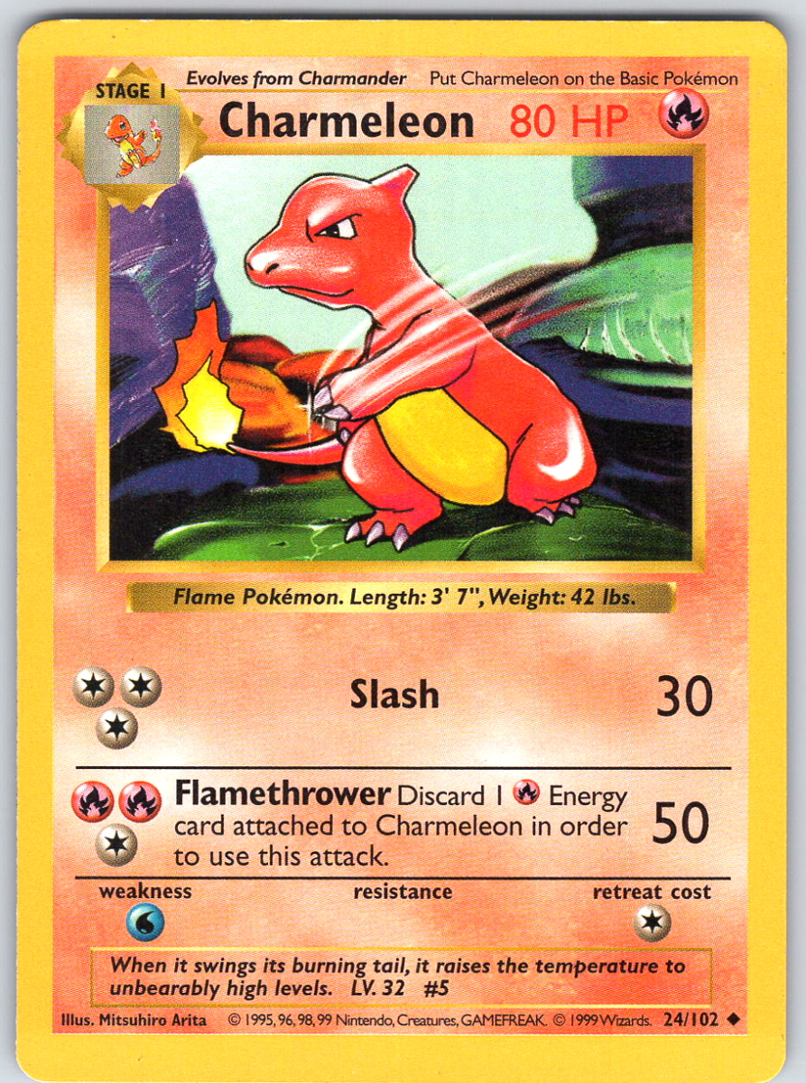 Charmeleon 24 Base Set Shadowless - QuickTCG LLC