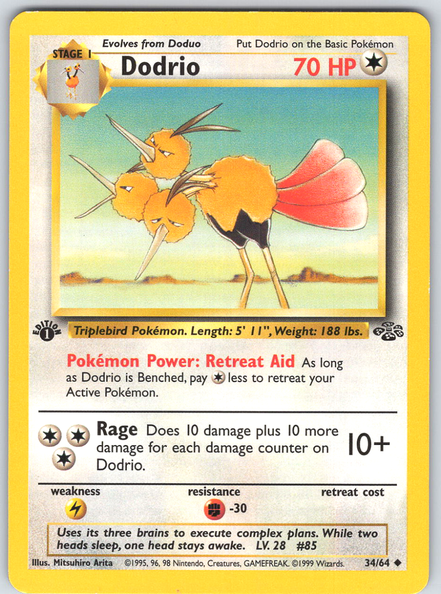 Dodrio 34 Jungle 1st Edition - QuickTCG LLC
