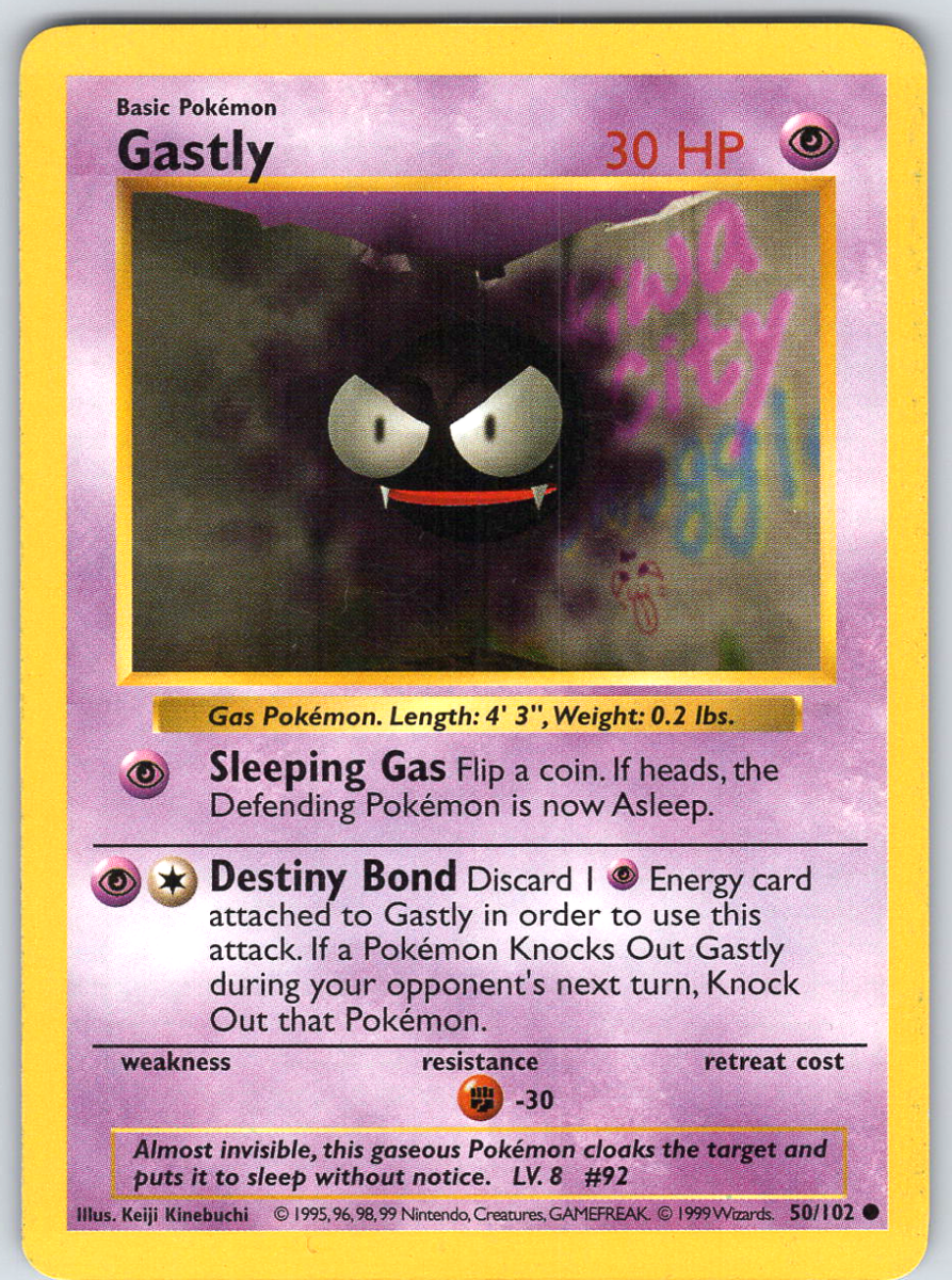 Gastly 50 Base Set Shadowless - QuickTCG LLC