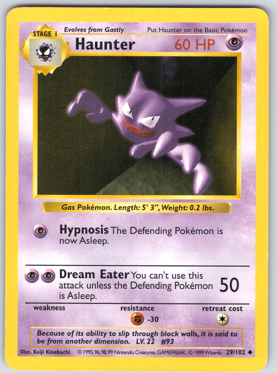 Haunter 29 Base Set Shadowless - QuickTCG LLC