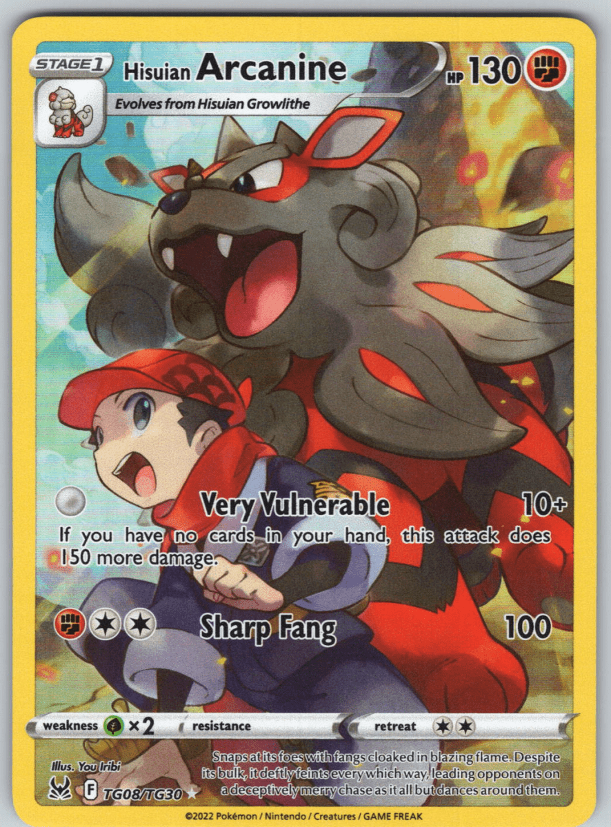 Hisuian Arcanine TG08 - QuickTCG LLC