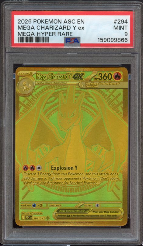 PSA 9 | Mega Charizard Y ex #294