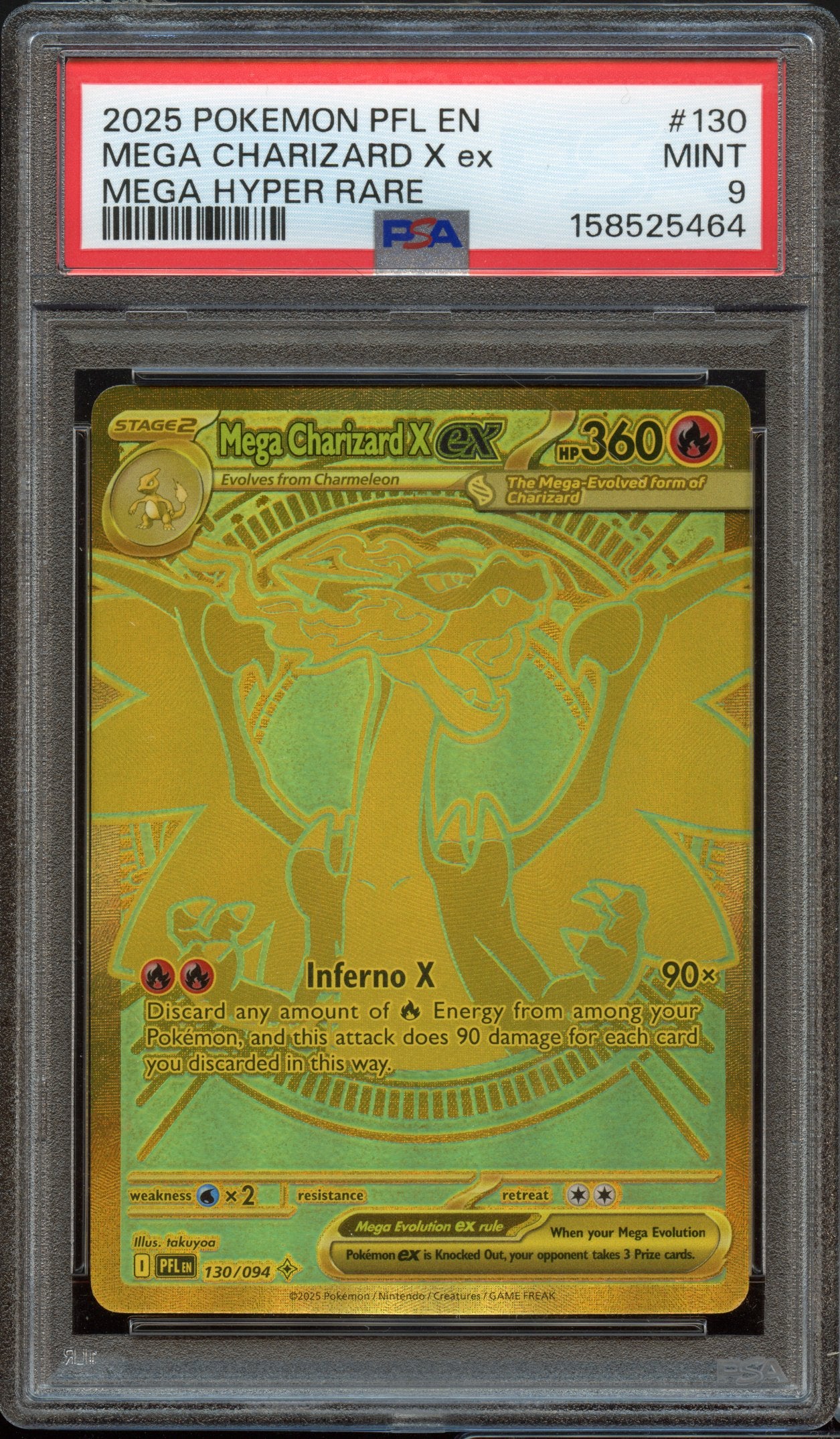PSA 9 | Mega Charizard X ex #130