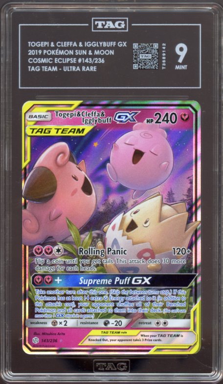 TAG 9 | Togepi & Cleffa & Igglybuff GX # 143/236