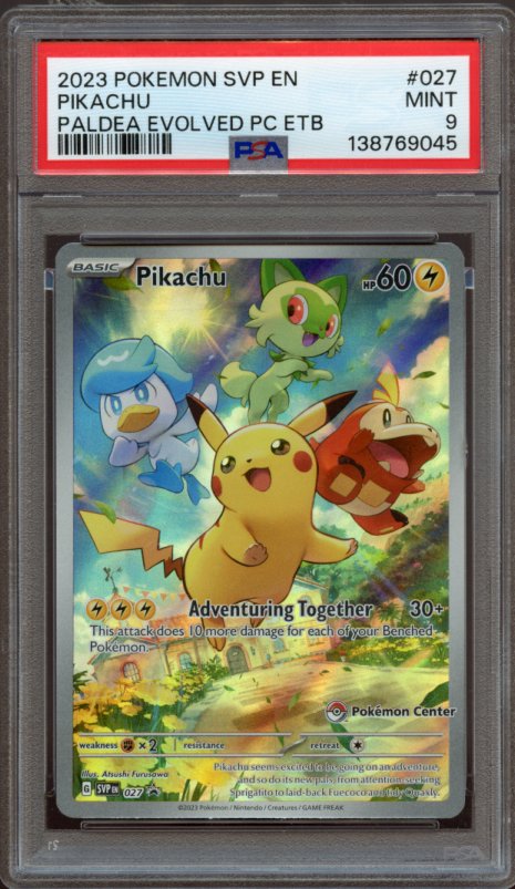 PSA 9 | Pikachu #027 Pokémon Center